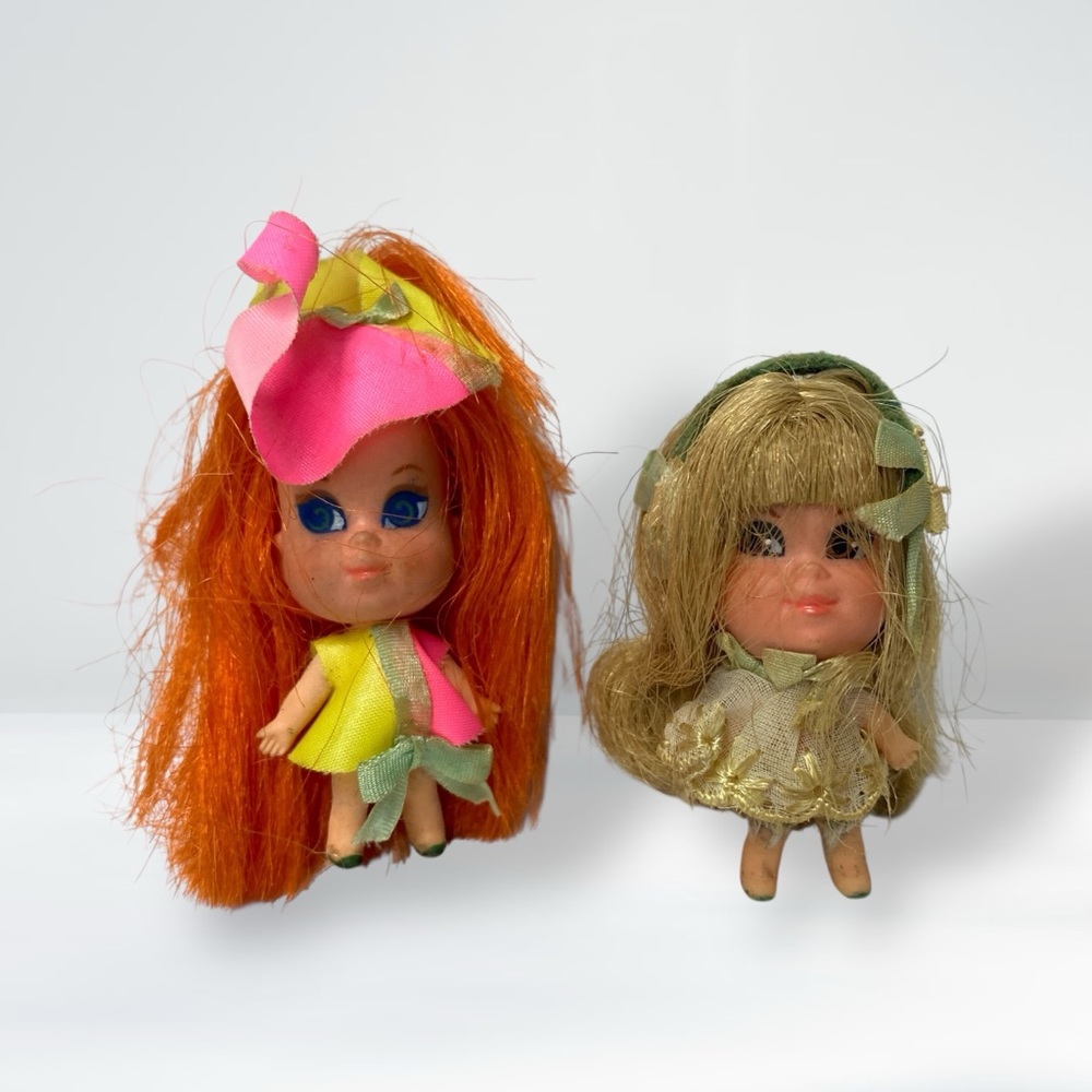 Vintage Liddle Liddles LOU LAUNA Mini dolls FAIR